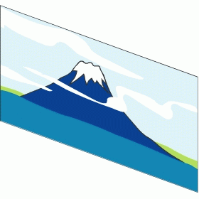 H製　冨士山のタイル絵