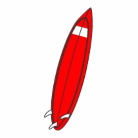 D製　サーフボード（赤）