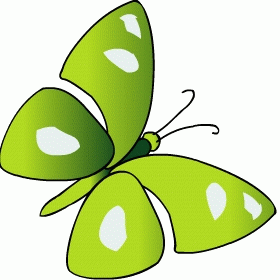 P製　黄緑の蝶々
