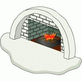 P製　白い暖炉